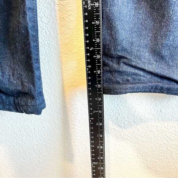 Eddie Bauer Red Flannel Lined Mens 38x30 Straight Fit Blue Jeans High Rise Dark - Picture 5 of 11